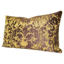 Handmade Decorative Pillow Made With Gold & Bronze Jacquard Rubelli Fabric Gritti Pattern