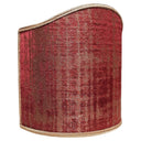 Clip On Shield Shade Jacquard Rubelli Fabric Ruby Red and Gold Venier Pattern