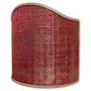 Clip On Shield Shade Jacquard Rubelli Fabric Ruby Red and Gold Venier Pattern