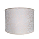 Drum Lampshade in Fortuny Fabric Moonlight & White Alberelli Pattern