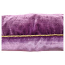 Embroidered Purple Rubelli Velvet - Handmade Decorative Pillow With Corner Tassels