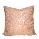 Handmade Decorative Pillow Made With Fortuny Fabric – Persimmon & Gold Farnese Pattern