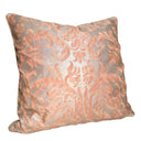 Handmade Decorative Pillow Made With Fortuny Fabric – Persimmon & Gold Farnese Pattern