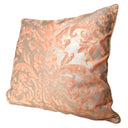Handmade Decorative Pillow Made With Fortuny Fabric – Persimmon & Gold Farnese Pattern