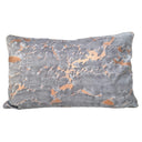Handmade Decorative Pillow Made With Fortuny Fabric – Black, Grey & Copper Marmo Pattern