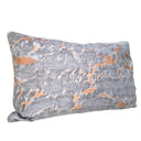 Handmade Decorative Pillow Made With Fortuny Fabric – Black, Grey & Copper Marmo Pattern