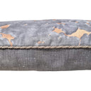 Handmade Decorative Pillow Made With Fortuny Fabric – Black, Grey & Copper Marmo Pattern