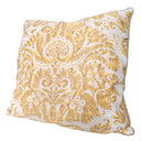Handmade Decorative Pillow Made With Fortuny Fabric – Yellow & White Demedici Pattern