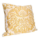 Handmade Decorative Pillow Made With Fortuny Fabric – Yellow & White Demedici Pattern