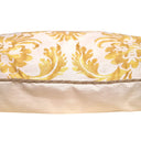 Handmade Decorative Pillow Made With Fortuny Fabric – Yellow & White Demedici Pattern