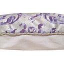 Handmade Decorative Pillow Made With Fortuny Fabric – Royal Purple and Silvery Gold Carnavalet Pattern