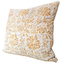 Handmade Decorative Pillow Made With Fortuny Fabric – Yellow and White Cimarosa Pattern