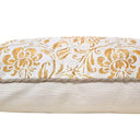 Handmade Decorative Pillow Made With Fortuny Fabric – Yellow and White Cimarosa Pattern
