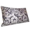 Handmade Decorative Pillow Made With Fortuny Fabric – Black & Silver Melagrana Pattern