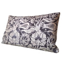 Handmade Decorative Pillow Made With Fortuny Fabric – Black & Silver Melagrana Pattern