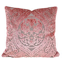 Handmade Decorative Pillow Made With Luigi Bevilacqua Antique Pink Velvet Da Vinci Pattern