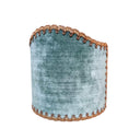 Wall Sconce Clip-On Shield Shade Sage Green Velvet
