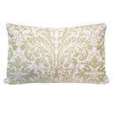 Handmade Decorative Pillow Made With Fortuny Fabric – Bayou-lime Green & Beige Sevres Pattern