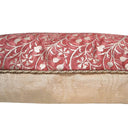 Handmade Decorative Pillow Made With Fortuny Fabric – Deep Burgundy & Gold Granada Pattern