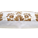Handmade Decorative Pillow Made With Fortuny Fabric – Caramel & White Glicine Pattern