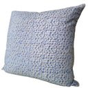 Handmade Decorative Pillow Made With Fortuny Fabric – Palace Blue & Silvery Gold Rabat Pattern