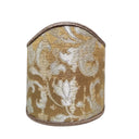 Wall Sconce Clip On Shield Shade Gold Silk Jacquard Rubelli Les Indes Galantes Pattern