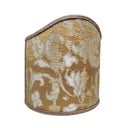 Wall Sconce Clip On Shield Shade Gold Silk Jacquard Rubelli Les Indes Galantes Pattern