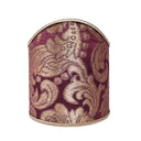Clip On Shield Shade Amethyst and Gold Rubelli Tebaldo Silk Brocatelle Fabric Mini Lampshade