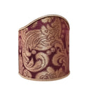 Clip On Shield Shade Amethyst and Gold Rubelli Tebaldo Silk Brocatelle Fabric Mini Lampshade