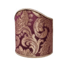 Clip On Shield Shade Amethyst and Gold Rubelli Tebaldo Silk Brocatelle Fabric Mini Lampshade