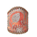 Wall Sconce Clip-On Shield Shade Fortuny Fabric Persepolis in Bittersweet and Silvery Gold Half Lampshade