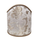 Wall Sconce Clip On Shield Shade White and Gold Silk Jacquard Rubelli Les Indes Galantes Pattern