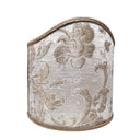 Wall Sconce Clip On Shield Shade White and Gold Silk Jacquard Rubelli Les Indes Galantes Pattern
