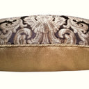 Handmade Decorative Pillow Made With Rubelli Tebaldo Brown & Gold Silk Brocatelle Fabric