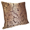 Handmade Decorative Pillow Made With Rubelli Tebaldo Brown & Gold Silk Brocatelle Fabric