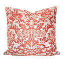 Handmade Decorative Pillow Made With Fortuny Fabric – Bittersweet & Pale Grey Corone Pattern