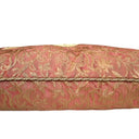 Gold Winged Lion Embroidered Orange Brocade Fabric - Handmade Decorative Pillow
