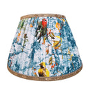 Pleated Lampshade Rubelli Fabric Aqua Derbyshire Pattern