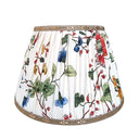 Pleated Lampshade Rubelli Fabric Ivory Lady Bloom Pattern