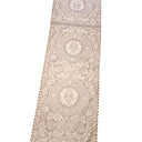 Luxury Table Runner Fortuny Fabric Champagne & Silvery Gold Orsini Pattern