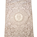 Luxury Table Runner Fortuny Fabric Champagne & Silvery Gold Orsini Pattern