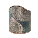 Wall Sconce Clip-On Shield Shade Jade Green and Gold Silk Brocade Rubelli Fabric Barbarigo Pattern