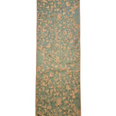 Luxury Table Runner Green & Gold Silk Jacquard Rubelli Fabric Les Indes Galantes Pattern with Gold Lace Trim