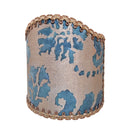 Wall Sconce Clip-On Shield Shade Fortuny Farnese in Blue-Green and Silvery Gold
