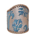 Wall Sconce Clip-On Shield Shade Fortuny Farnese in Blue-Green and Silvery Gold