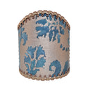 Wall Sconce Clip-On Shield Shade Fortuny Farnese in Blue-Green and Silvery Gold