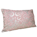 Handmade Decorative Pillow Made With Fortuny Fabric – Pink & Silver Giudecca Pattern