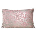 Handmade Decorative Pillow Made With Fortuny Fabric – Pink & Silver Giudecca Pattern