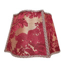 Fancy Square Lamp Shade Luigi Bevilacqua Silk Brocatelle Red Giardino Pattern