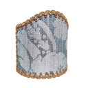 Clip-On Mini Lampshade Rubelli Ruzante Pale Blue Silk Damask Fabric Shield Shade